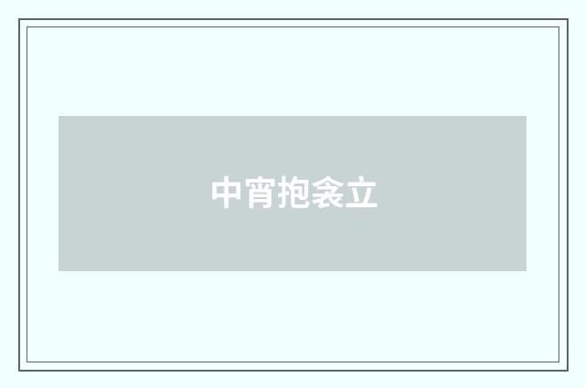 中宵抱衾立