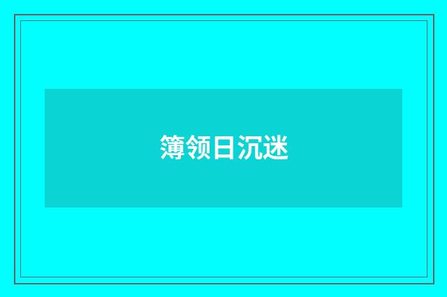 簿领日沉迷