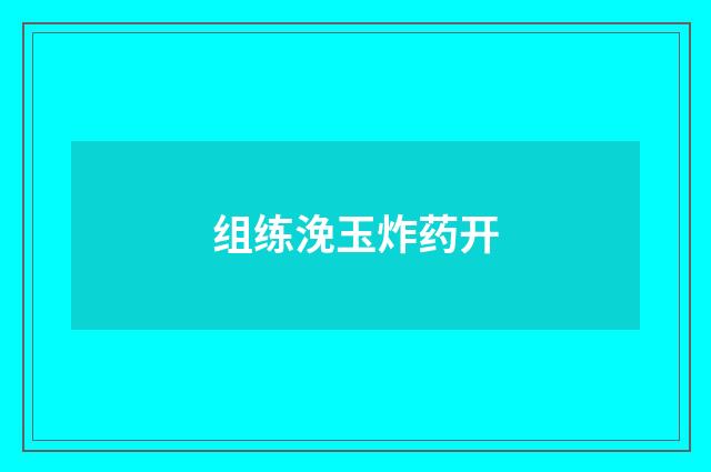 组练浼玉炸药开
