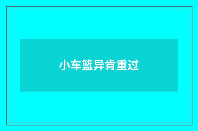 小车篮异肯重过