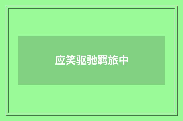 应笑驱驰羁旅中