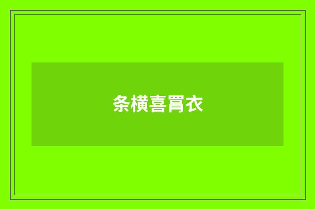 条横喜罥衣