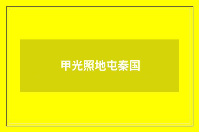 甲光照地屯秦国