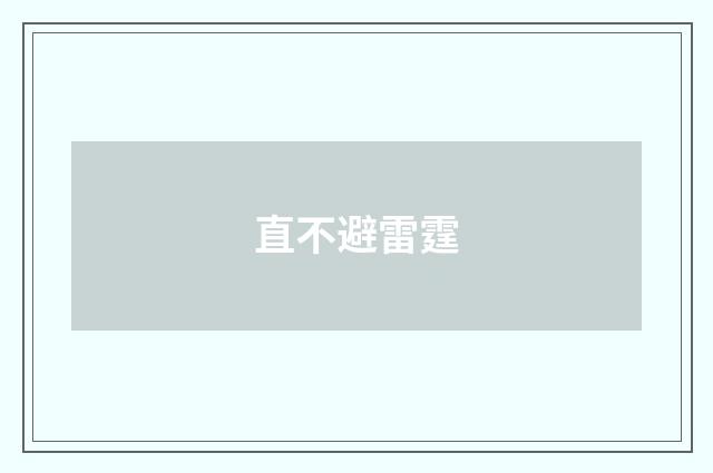 直不避雷霆