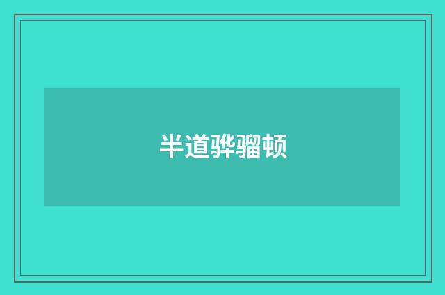 半道骅骝顿