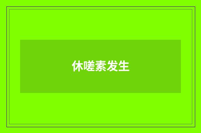 休嗟素发生