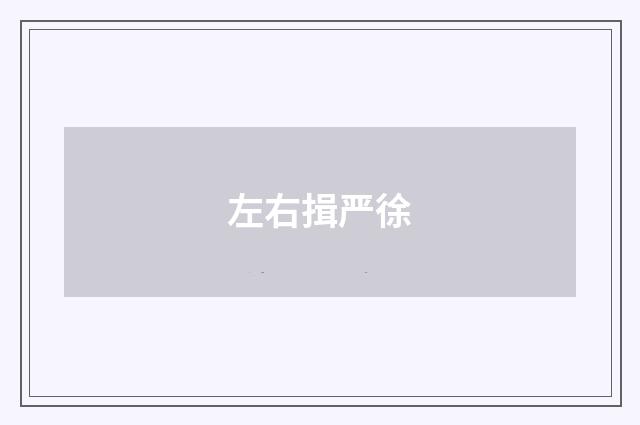 左右揖严徐