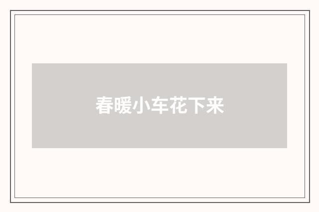 春暖小车花下来
