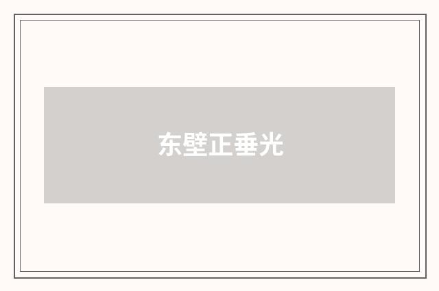 东壁正垂光