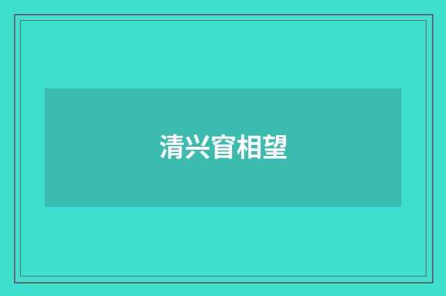 清兴窅相望