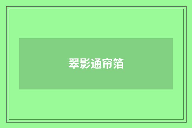 翠影通帘箔