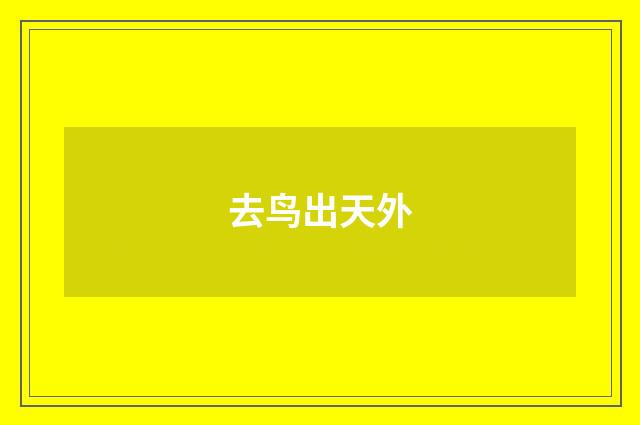去鸟出天外