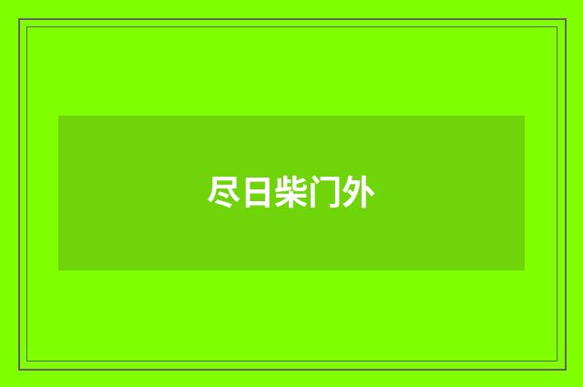 尽日柴门外