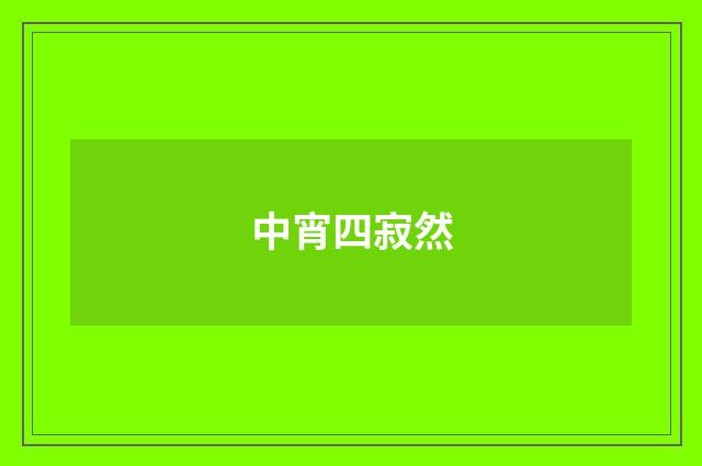中宵四寂然