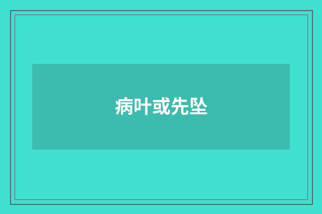 病叶或先坠