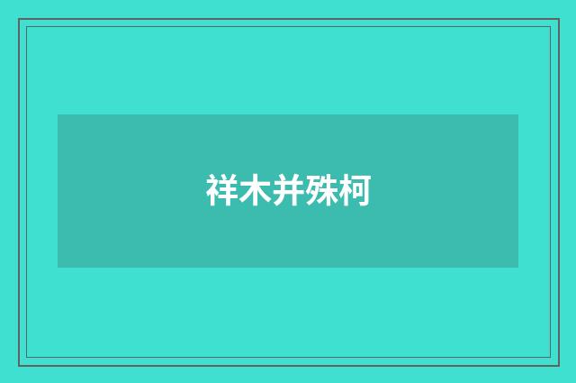祥木并殊柯