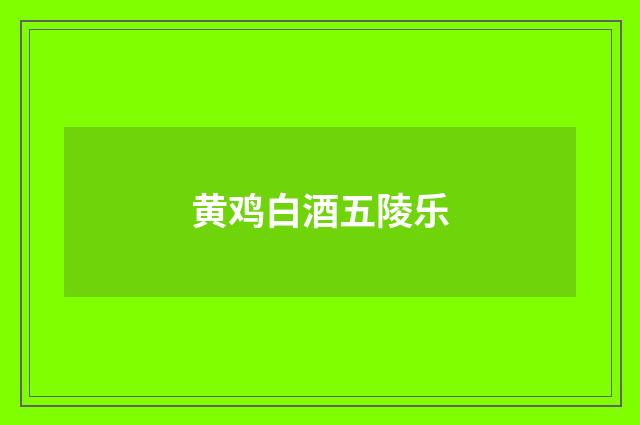黄鸡白酒五陵乐