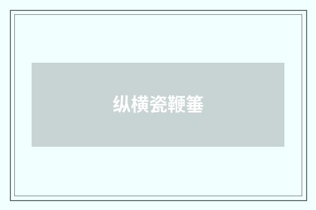 纵横瓷鞭箠