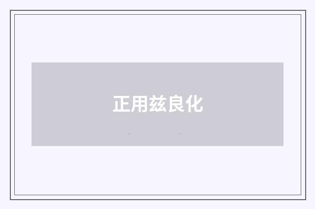 正用兹良化
