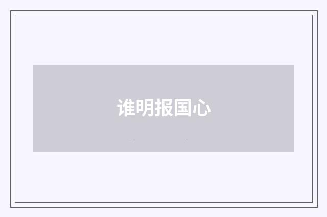 谁明报国心