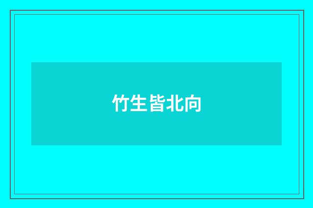 竹生皆北向