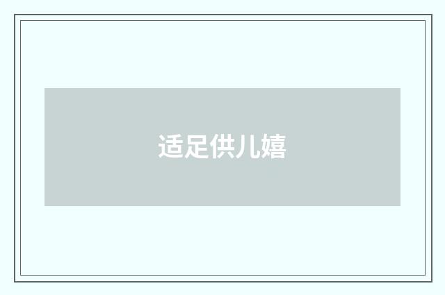 适足供儿嬉