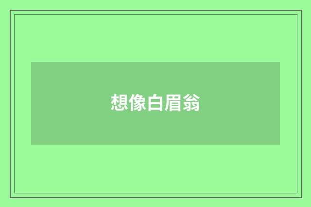想像白眉翁
