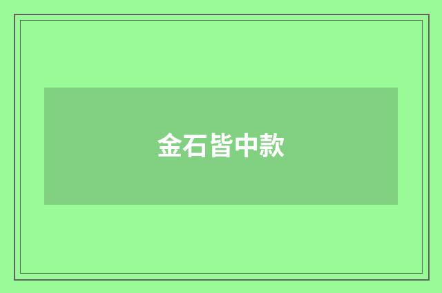 金石皆中款