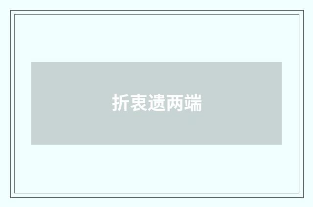 折衷遗两端