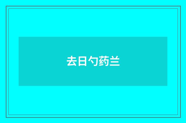 去日勺药兰