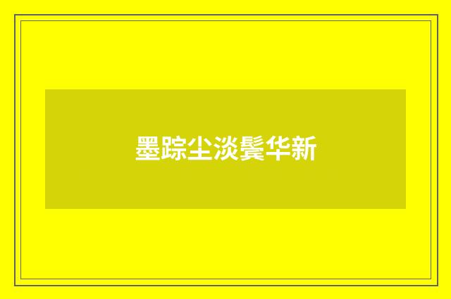 墨踪尘淡鬓华新