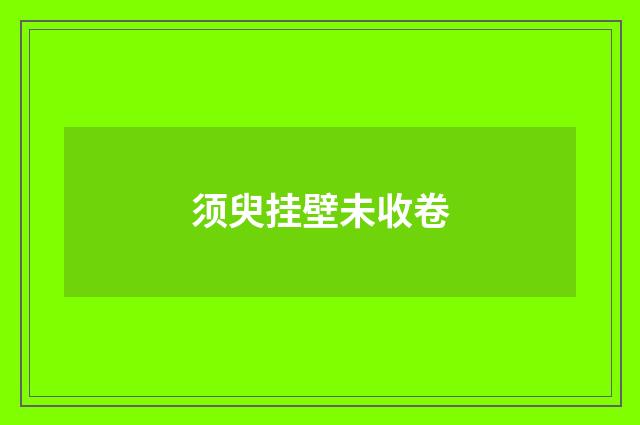 须臾挂壁未收卷