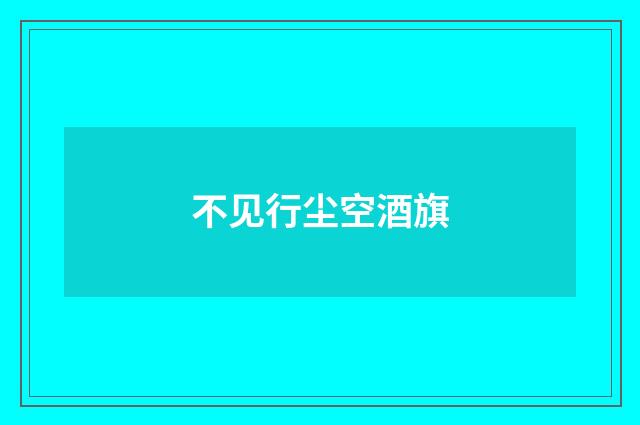 不见行尘空酒旗