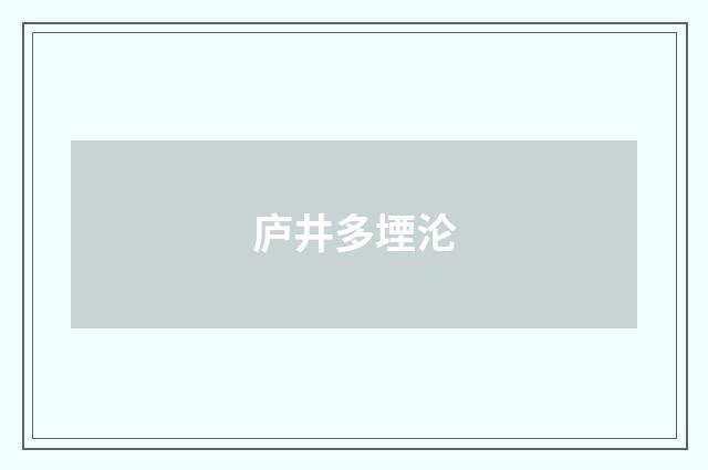 庐井多堙沦