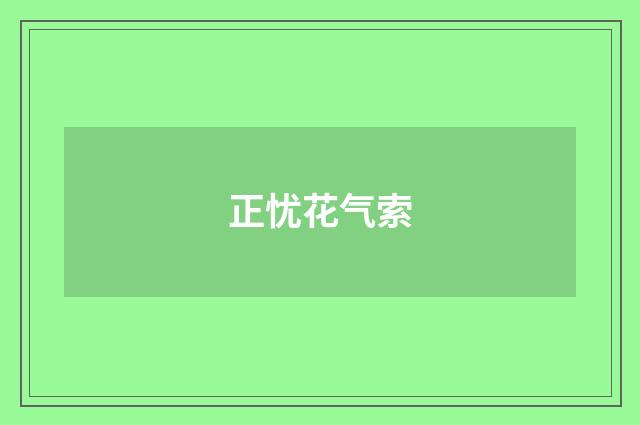 正忧花气索