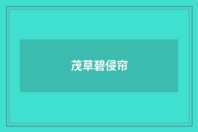 茂草碧侵帘
