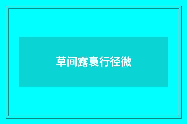 草间露裛行径微