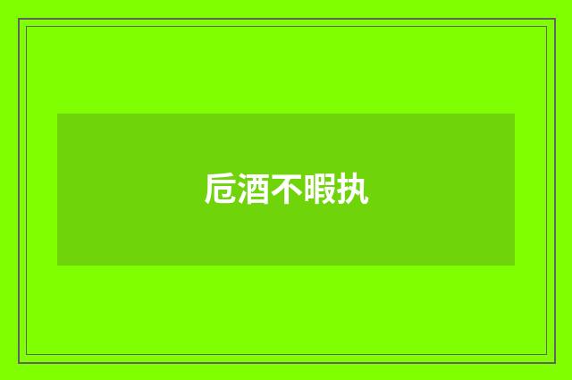 卮酒不暇执