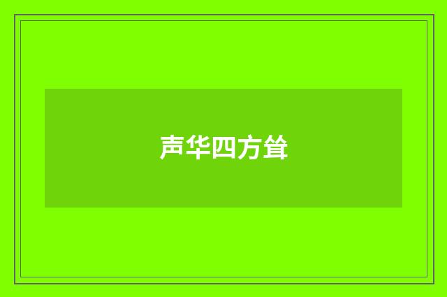 声华四方耸