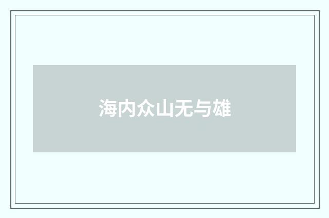 海内众山无与雄