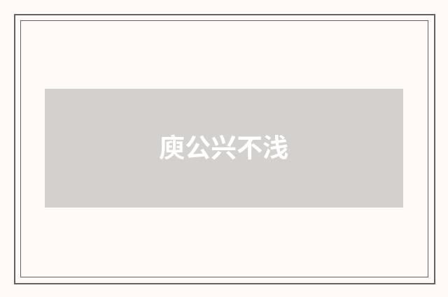 庾公兴不浅