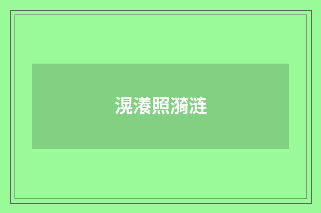 滉瀁照漪涟