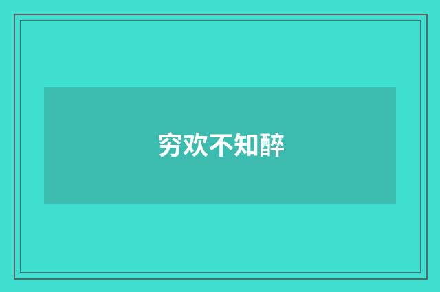 穷欢不知醉