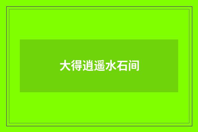 大得逍遥水石间