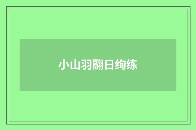 小山羽翮日绚练