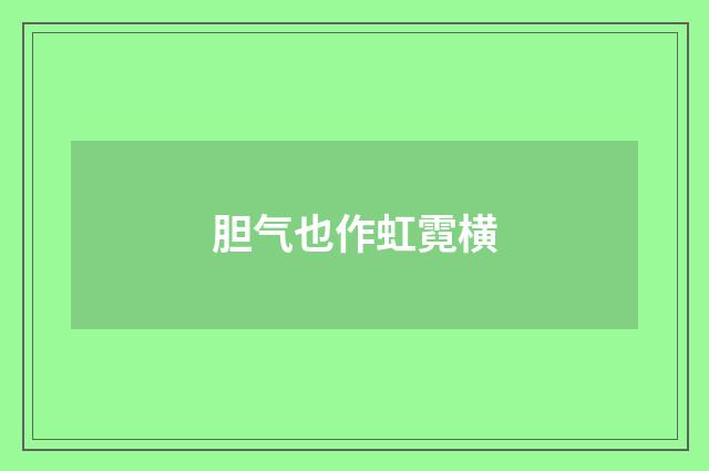 胆气也作虹霓横