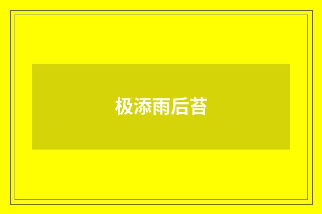 极添雨后苔