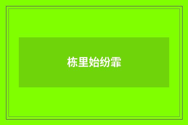 栋里始纷霏