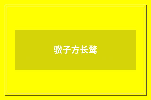 骥子方长鹜