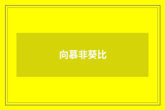 向慕非葵比